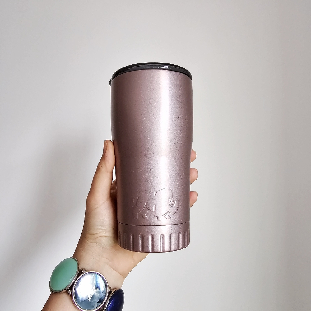 Silver Buffalo Double Walled Vacuum Insulated Stainless Steel Mauve Tumbler 20OZ - Picture 1 of 14